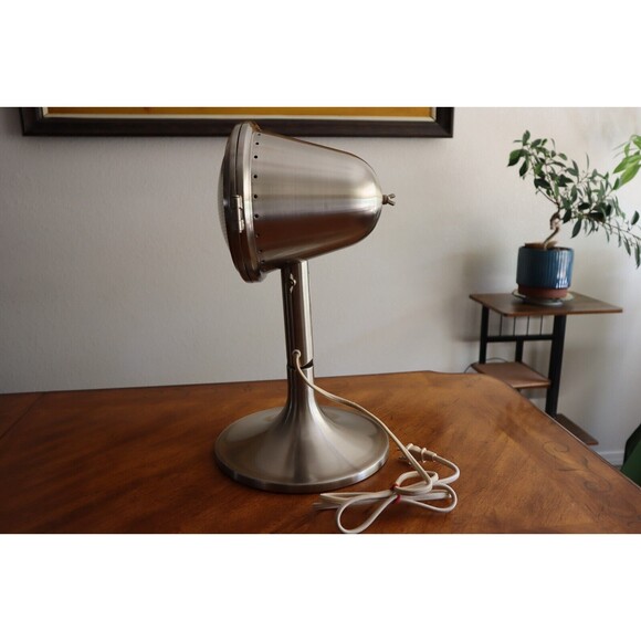 VTG Table Flood Stage Spot Light Lamp Adj Industrial Bullet Tilting Porthole Sil - Picture 9 of 16